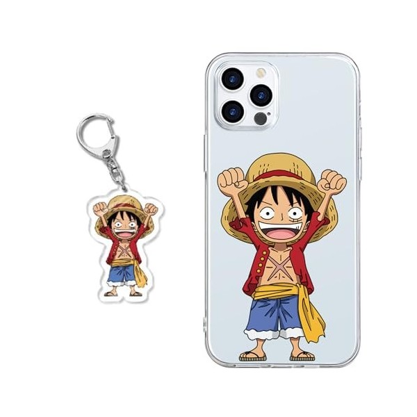 Coque pour Xiaomi Redmi 9C 4G /Redmi 9C NFC 6.53 Pouce, Animé One Piece Zoro Manga Motif avec 3D Cartoon Chiffre Porte-clés É