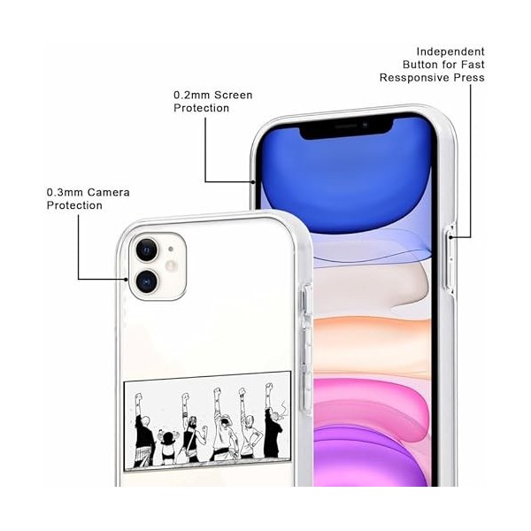 2 Pièces Coque pour Honor 90 Lite 5G 6.7 , Anime One Piece Luffy Zoro Chopper Brook Sanji Manga Dessin Animé Motif Étui Pro