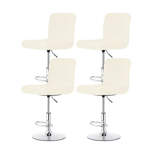 ELYSYSRL Housses De Chaise De Salle à Manger Lavables Amovibles Extensibles, Housses De Tabouret De Bar, Housses De Chaise De