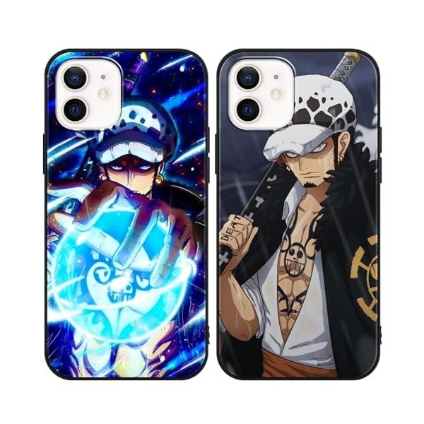 PBNDJVG 2 Pièces Coque pour Honor 90 Lite 5G 6.7 Pouce, Anime One Piece Law Manga Dessin Animé Motif Étui Protection Housse d