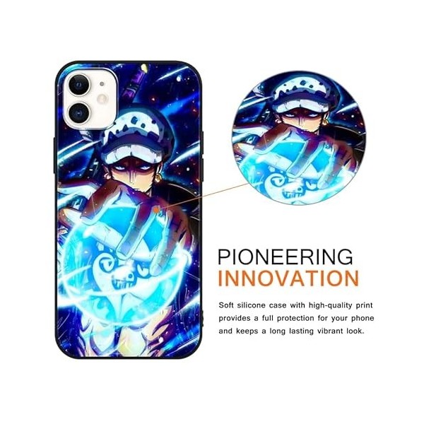 PBNDJVG 2 Pièces Coque pour Honor 90 Lite 5G 6.7 Pouce, Anime One Piece Law Manga Dessin Animé Motif Étui Protection Housse d