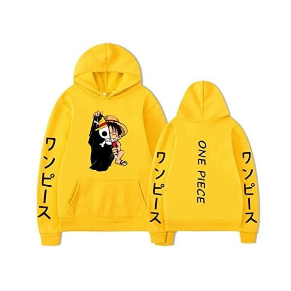 jiushenglonghe Sweat à capuche One Piece Anime japonais Garçons Filles Casual Enfants Sweatshirts Streetwear Hip Hop Unisexe