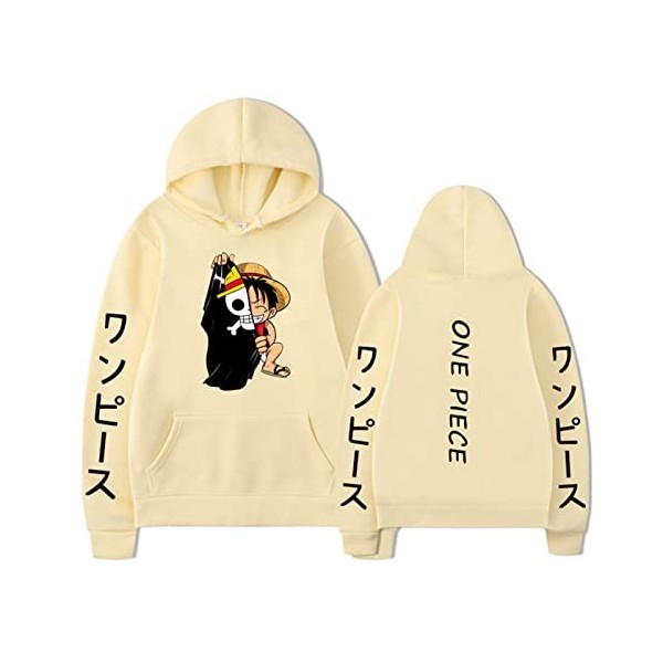 jiushenglonghe Sweat à capuche One Piece Anime japonais Garçons Filles Casual Enfants Sweatshirts Streetwear Hip Hop Unisexe 