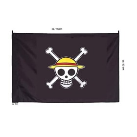 Multiculture Drapeau avec ruban de paille - Armoiries de pirates