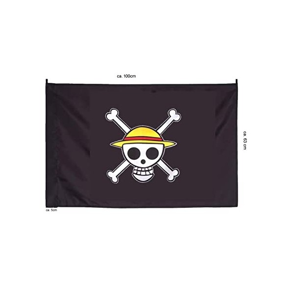 Multiculture Drapeau avec ruban de paille - Armoiries de pirates