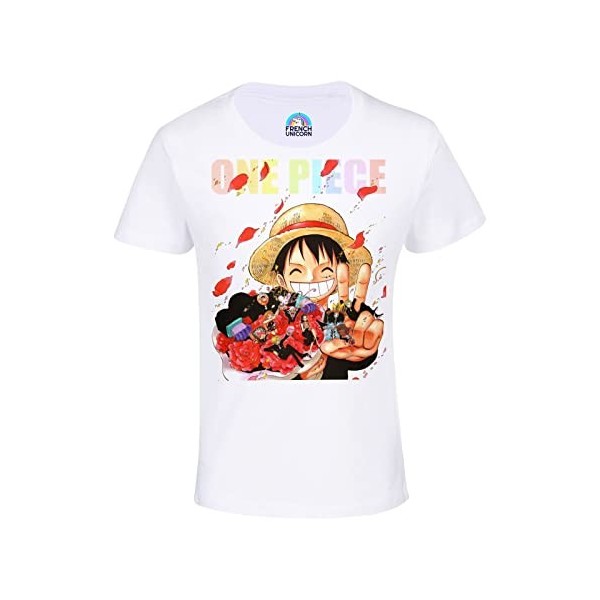 T-Shirt Enfant Mixte Luffy Chapeau De Paille Romantique Manga One Piece