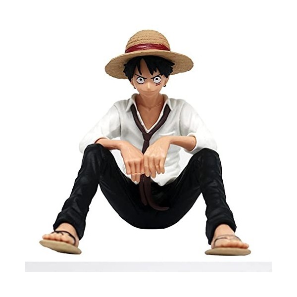 Wawogic One Piece Chiffres Personnages Anime Assis Luffy Figure Poupée Jouets Ornements Luffy PVC Action Figure Modèle pour V