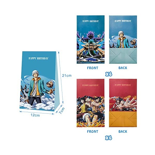 Sac Cadeau 12 pcs, Sacs de Fête, Sac de bonbons, Sac Cadeau Anniversaire, Sac en papier bonbon, Décoration Cadeau Anniversair