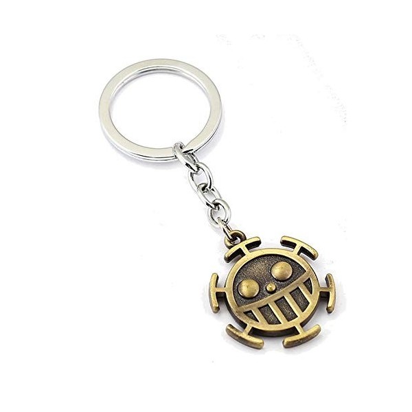 Générique One Piece Porte-clés Métal Trafalgar Law Logo Equipage du Heart Pirates