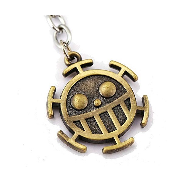 Générique One Piece Porte-clés Métal Trafalgar Law Logo Equipage du Heart Pirates