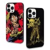 2 Pièces Coque pour iPhone 13/iPhone 14 6.1 avec Anime Luffy Gear 5 Nika Zoro Manga Couleur 3D Imprimé Motiv Transparent Ca