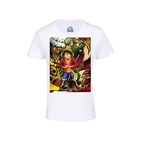 T-Shirt Enfant Mixte One Piece Luffy Tragalga Zoro Pirates Manga