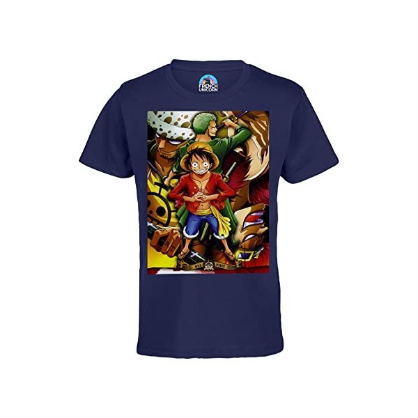 T-Shirt Enfant Mixte One Piece Luffy Tragalga Zoro Pirates Manga