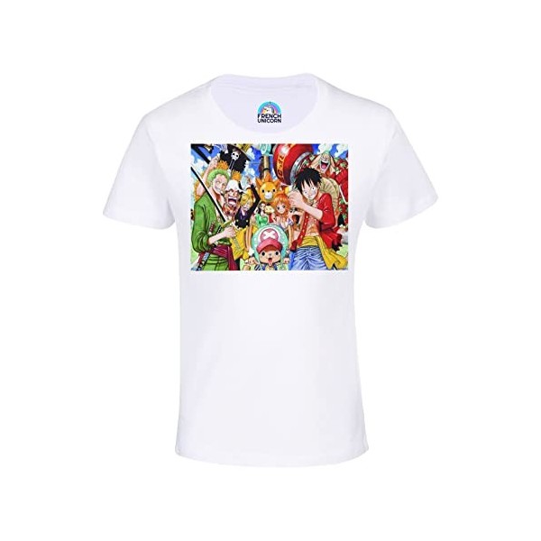 T-Shirt Enfant Mixte One Piece Manga Luffy Zoro Sanji Chopers Nami