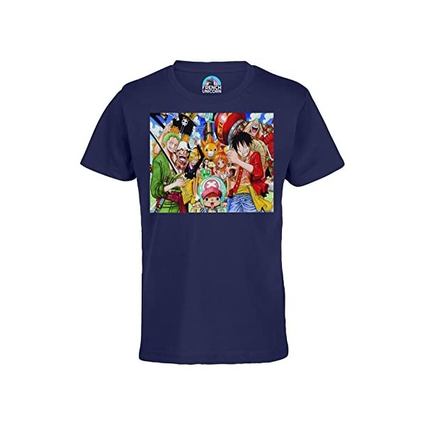 T-Shirt Enfant Mixte One Piece Manga Luffy Zoro Sanji Chopers Nami