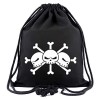 WANHONGYUE One Piece Roronoa Zoro Anime Sac à Cordon Toile Sac de Sport Sac de Gym Sac à Dos Cinch Bag Noir 15