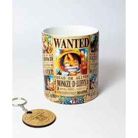 Tasse - Série One Piece + porte-clés Wanted - Anime - Manga -
