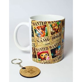 Tasse - Série One Piece + porte-clés Wanted - Anime - Manga -