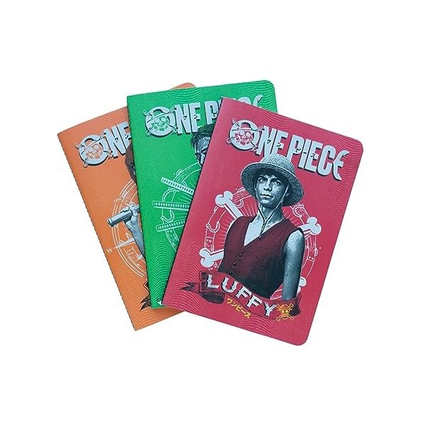 Grupo Erik - Lot de 3 Carnets One Piece, Netflix | Carnet de Notes A5, Notebook, Carnet de Voyage, Carnet de Recettes, Journa