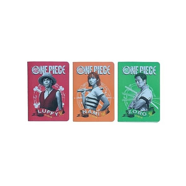 Grupo Erik - Lot de 3 Carnets One Piece, Netflix | Carnet de Notes A5, Notebook, Carnet de Voyage, Carnet de Recettes, Journa