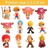 LGQHCE One Piece Gâteau Topper, 12PCS One Piece Mini Figurines Décoration Gâteau Topper Cartoon Mini Figurine Set, Action Fig