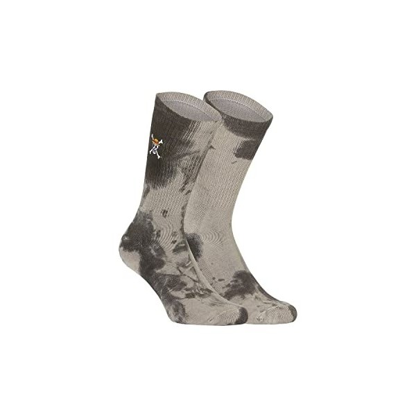 [ X ] CAPSLAB Chaussette Homme One Piece, 1 Paire de Chaussette Haute Tie & Dye, Confortable et Douce, Noir, Gris, Taille 39/