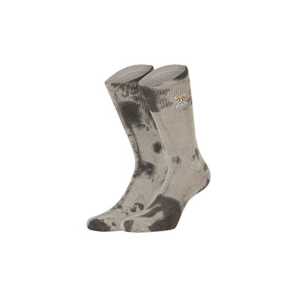 [ X ] CAPSLAB Chaussette Homme One Piece, 1 Paire de Chaussette Haute Tie & Dye, Confortable et Douce, Noir, Gris, Taille 39/