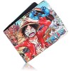 Roffatide Anime One Piece Portefeuilles pour Hommes Bi-Fold Court Portefeuille Faux Cuir Voyage Slim Portefeuille avec ID Fen