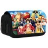 One Piece Sac à Crayons CBOSNF One Piece Trousse à Crayons, Double Zipper Trousse Crayons, Anime Étui à Crayons, Grande Capac