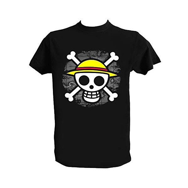 T Shirt One Piece Crâne Law Fan Art Homme Enfant Tee Shirt One Piece Luffy Jolly Roger, Enfant 9-11 Ans