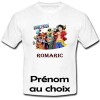 GRAVOPHOTO - Tshirt personnalisé Manga One Piece 2" prénom et Taille au Choix