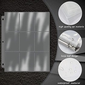 540 Pochettes pour Cartes,Portefeuilles Collectionner avec Poches des Deux Côtés,Trading Card Sleeves de 30 Pages, en Polypro