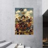 One Piece Affiche, One Piece Poster Anime Poster Grande 51,5 cm × 35,5 cm, One Piece Manga Poster, Vintage Papier Kraft - Enr