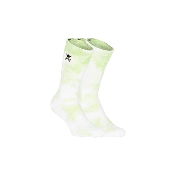 [ X ] CAPSLAB Chaussette Homme One Piece, 1 Paire de Chaussette Haute Tie & Dye, Confortable et Douce, Vert, Blanc, Taille 39