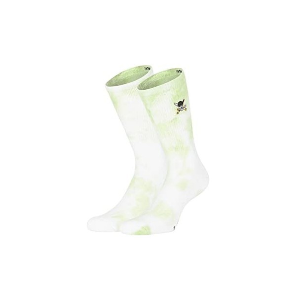 [ X ] CAPSLAB Chaussette Homme One Piece, 1 Paire de Chaussette Haute Tie & Dye, Confortable et Douce, Vert, Blanc, Taille 39