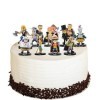 One Piece Doll Figurines, 12pcs Pirates Cupcake Topper, Luffy Action Figures Modell Cake Toppers Mini Luffy Personnages Figur