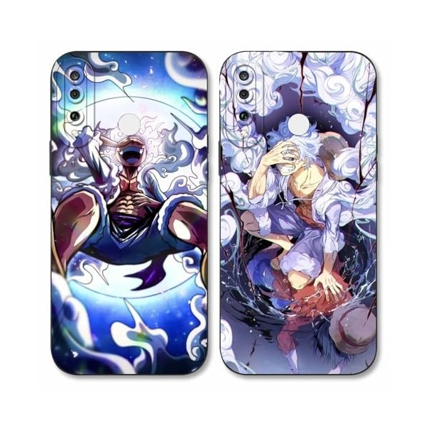 2 Pièces Coque pour Huawei P30 Lite/New Edition/Nova 4e 6.15, Animé One Piece Luffy Gear 5 Nika Zoro Sun God avec Protectio