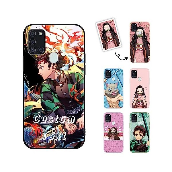 LYUBFDC Coque pour Samsung Galaxy A21s 4G 6.5 Anime Demon Slayer Tanjirou Kamado Nezuko Zenitsu Inosuke Giyuu Shinobu Mang