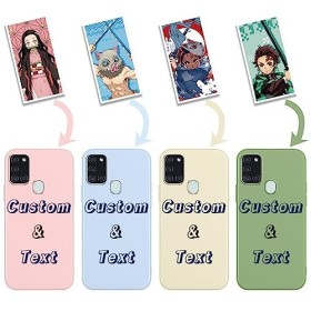 LYUBFDC Coque pour Samsung Galaxy A21s 4G 6.5 Anime Demon Slayer Tanjirou Kamado Nezuko Zenitsu Inosuke Giyuu Shinobu Mang