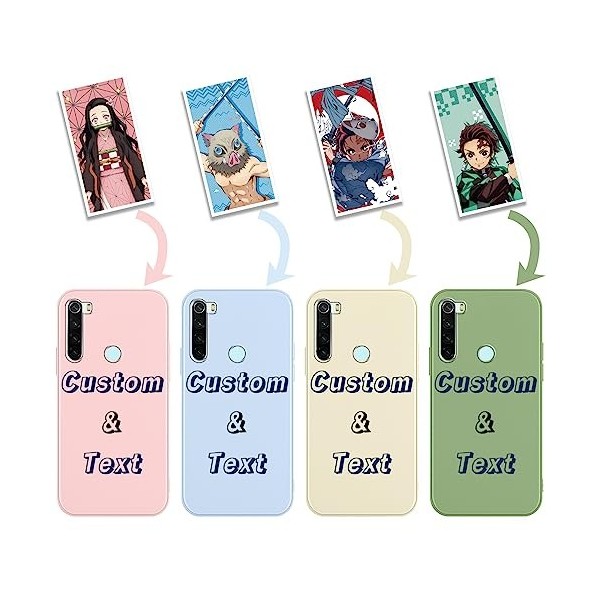 Coque Pour Xiaomi Redmi Note 8/Note 8 2021 6.3 Anime Demon Slayer Tanjirou Kamado Nezuko Zenitsu Inosuke Giyuu Shinobu Mang