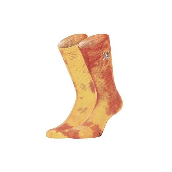 CAPSLAB Paire de Chaussettes Homme Tie and Dye One Piece 39-42, Luffy 