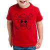 Logo Bruch Zoro One Manga T-Shirt Luffy pour Enfants Anime Piece, Kinder T-Shirt Größe:98-104 3-4 Ans , Kinder Farben:Noir