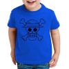 Logo Bruch Zoro One Manga T-Shirt Luffy pour Enfants Anime Piece, Kinder T-Shirt Größe:98-104 3-4 Ans , Kinder Farben:Noir