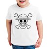 Logo Bruch Zoro One Manga T-Shirt Luffy pour Enfants Anime Piece, Kinder T-Shirt Größe:98-104 3-4 Ans , Kinder Farben:Noir
