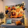 tshy One Piece Tapisserie Multicolore Anime Tenture Murale pour Fête Garçons Chambre Décoration Cadeau Danniversaire 95x73CM
