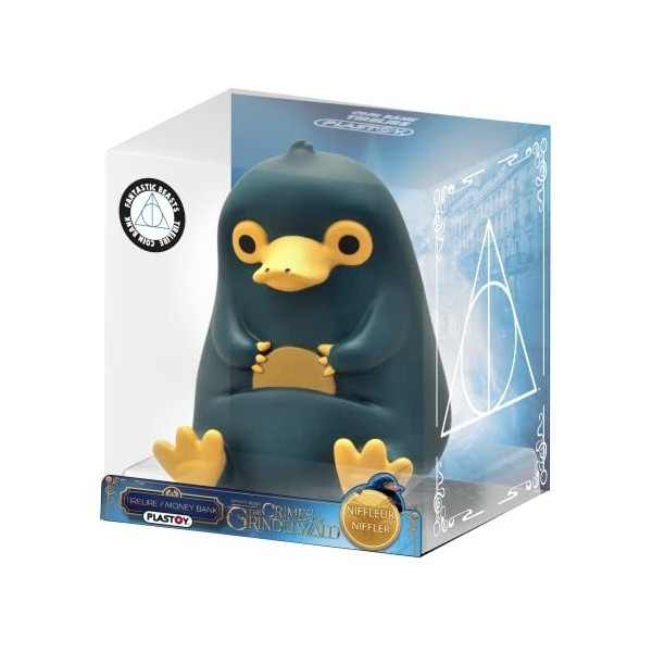 Plastoy 80097 Tirelire Chibi, Vinyle, Bleu, 13 cm de hauteur, 31002880097, Azul