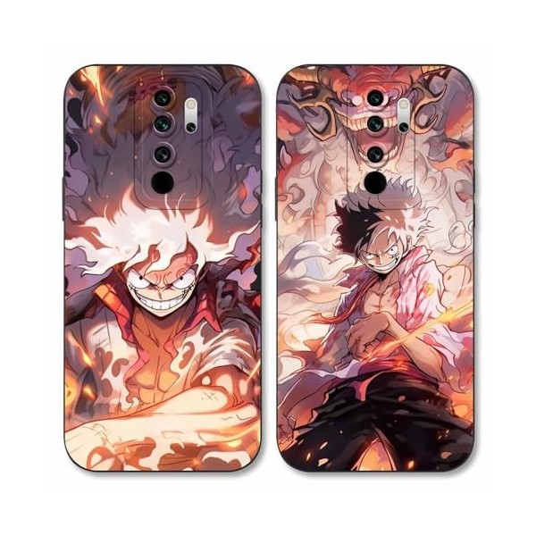 PBNDJVG 2 Pièces Coque pour Xiaomi Redmi Note 10 Pro 4G /10 Pro Max 6.67, Animé One Piece Luffy Gear 5 Nika Zoro Sun God av