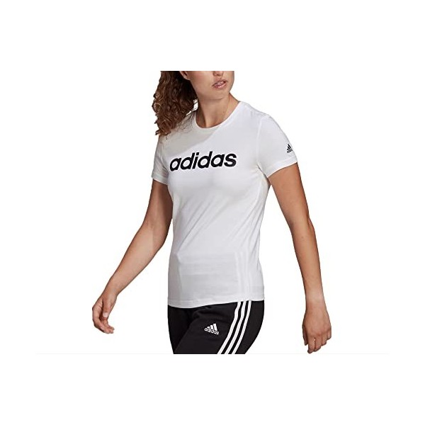 Adidas Essentials Loose Logo T-Shirt Female Adult, White/Black, S