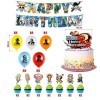 Décoration Anniversaire 36 pcs, Fête Ballons, Gâteau Décoration, Décoration de Fête, Bannière Joyeux Anniversaire, Ballon Lat