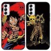 2 Pièces Coque pour Samsung Galaxy A14 5G 6.8 Anime Luffy Gear 5 Nika Zoro Brook Case Straw Hat Modèle Beau Manga Antichoc 